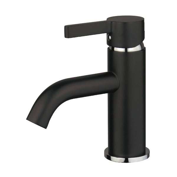 Fauceture Continental Single-Handle Bathroom Faucet W/ Push Pop-Up, Black/Chrome LS8227CTL - main